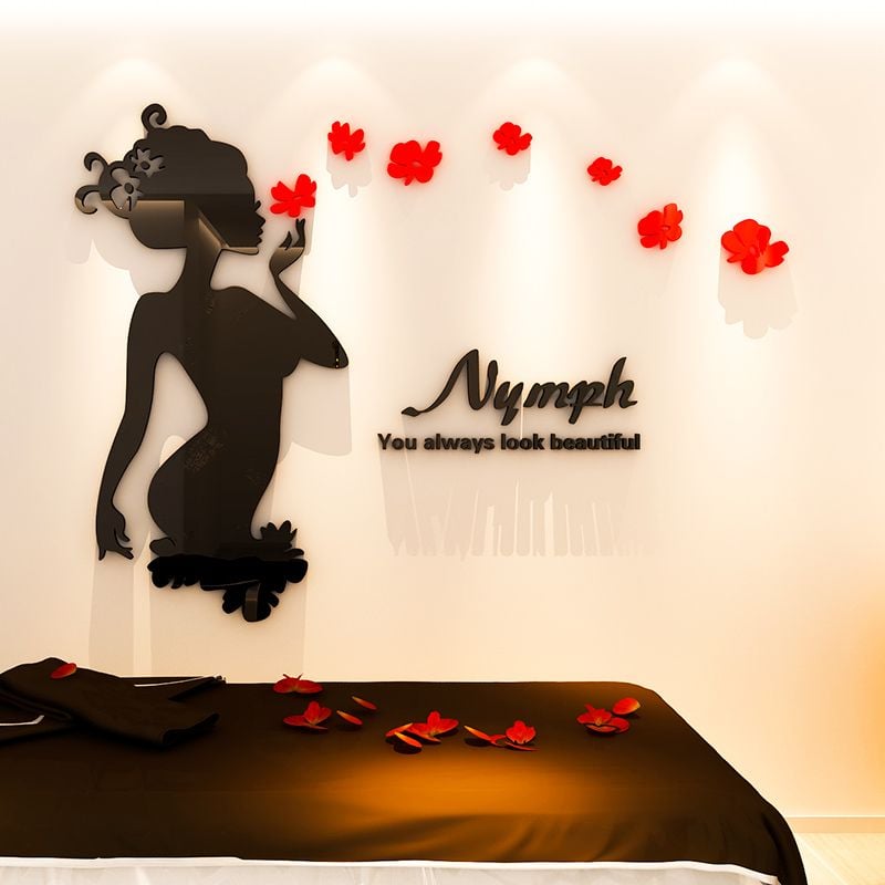 Tranh mica EPeBen dán tường nổi 3d hình cô nàng nymph beautiful quyến rũ decor trang trí cửa hàng,thẩm mỹ,spa