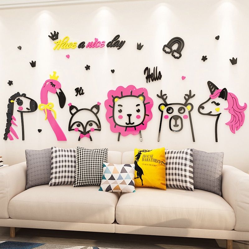 Tranh mica EPeBen dán tường nổi 3d hình have a nice day decor trang trí phòng khách, phòng ngủ, khu chơi