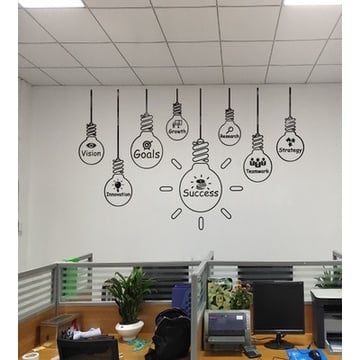 Tranh mica EPeBen dán tường nổi 3d hình success teamwork décor decor trang trí tường văn phòng công ty, phòng làm việc