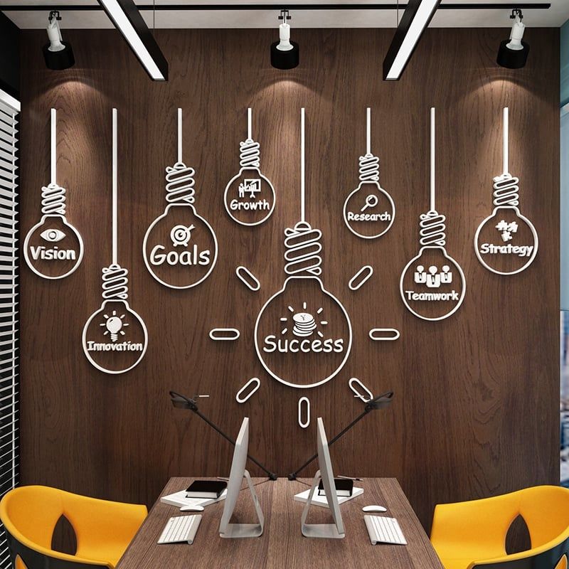 Tranh mica EPeBen dán tường nổi 3d hình success teamwork décor decor trang trí tường văn phòng công ty, phòng làm việc