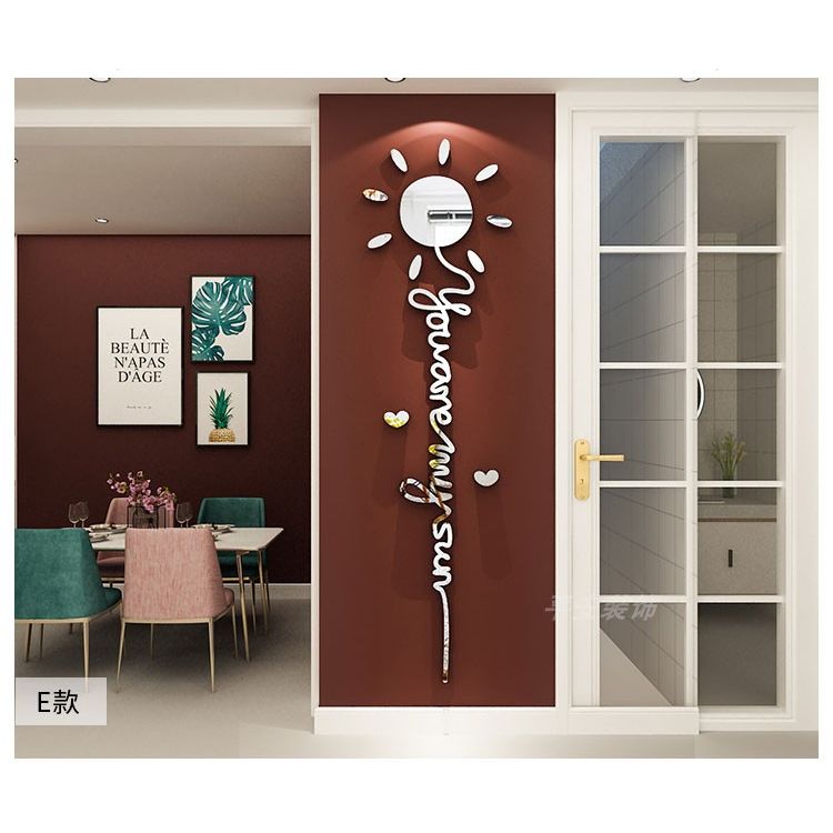 Tranh Mica 3d Dán Tường I Love You, Trái Tim, Ngôi Sao, Mặt Trăng, Mặt Trời Trang Trí Quán Trà Sữa, Cafe, Trà Chanh