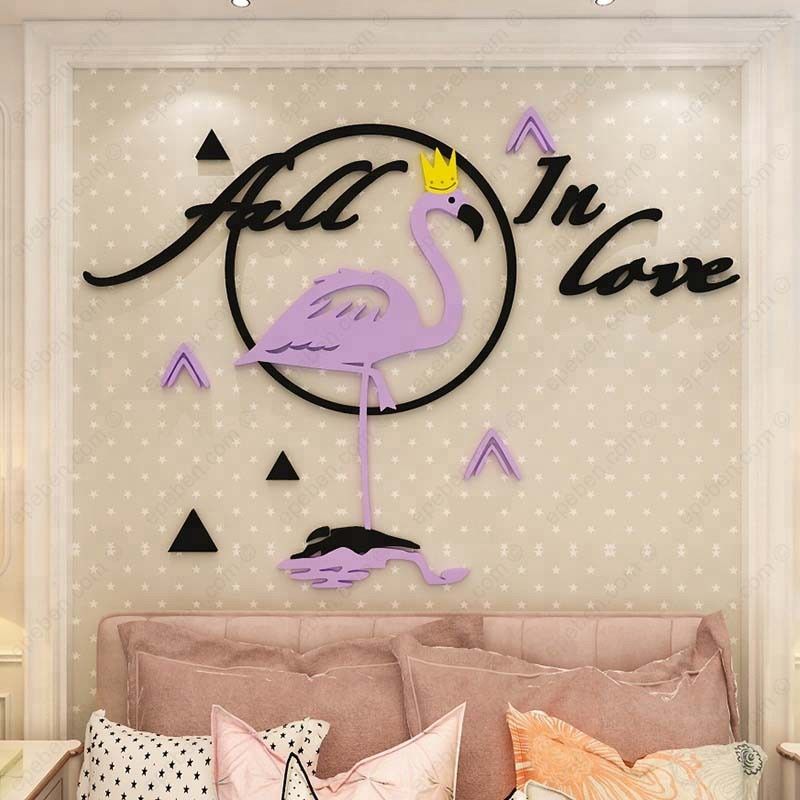 Tranh mica EPeBen dán tường nổi 3d hình tình yêu trọn vẹn decor trang trí phòng khách, phòng ngủ phòng cưới