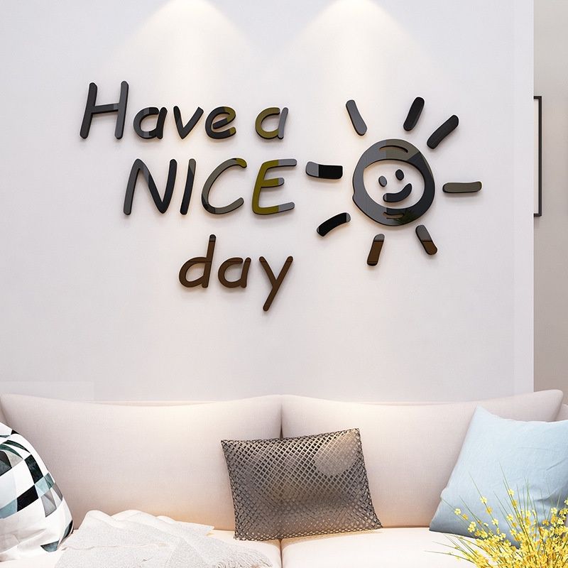 Tranh mica EPeBen dán tường nổi 3d hình have a nice day decor trang trí phòng khách, phòng ngủ, khu chơi