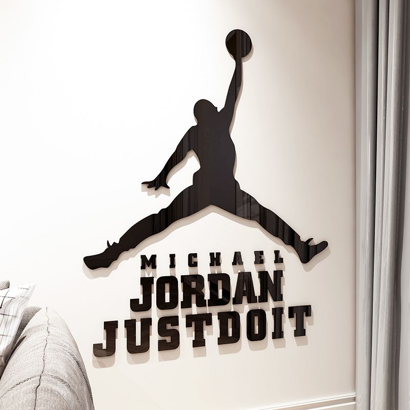 Tranh mica EPeBen dán tường nổi 3d hình ngôi sao bóng rổ nba michael jordan decor trang trí phòng khách