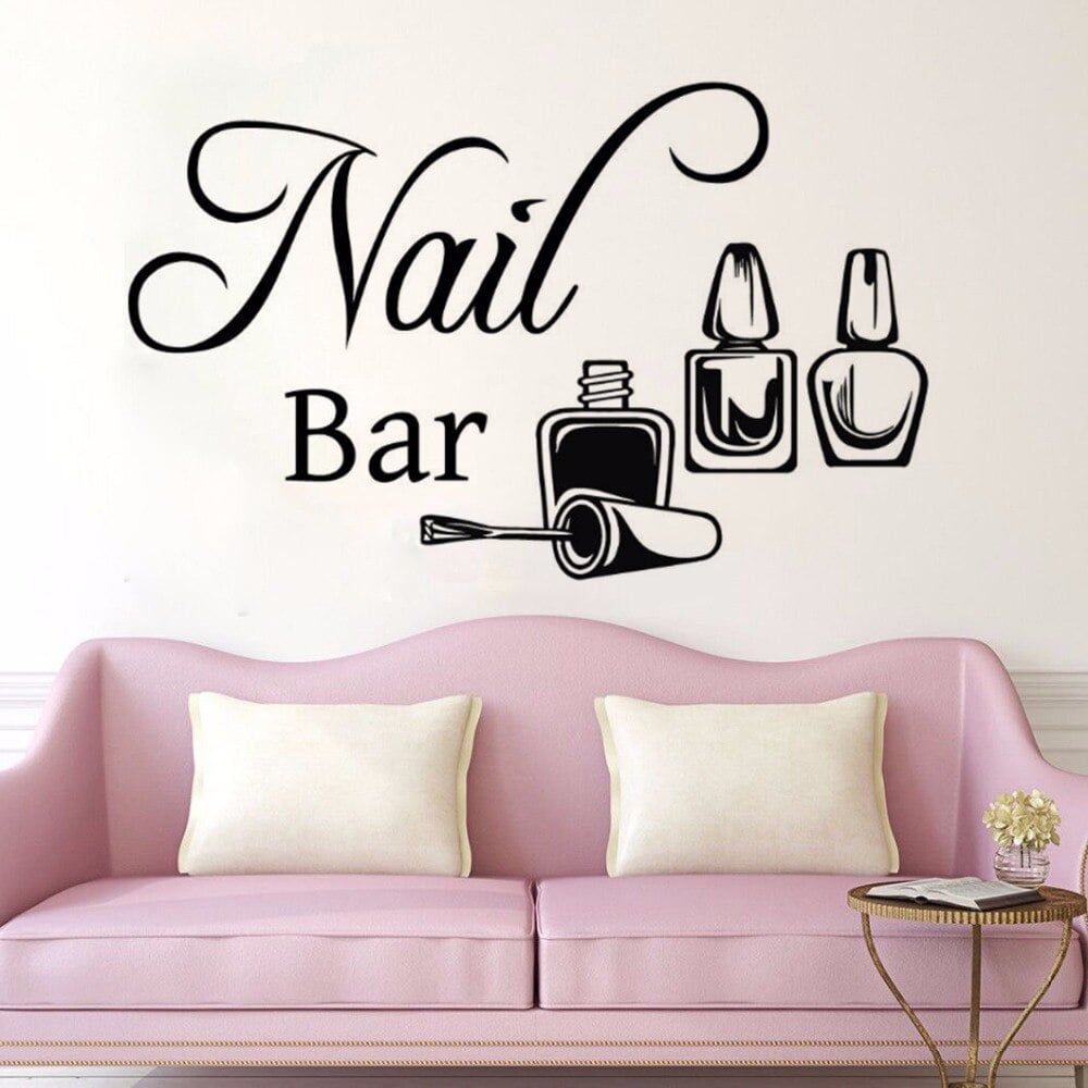 Tranh mica EPeBen dán tường nổi 3d hình sơn móng tay Nail Beautiful decor trang trí Tiệm Nail, Spa làm đẹp