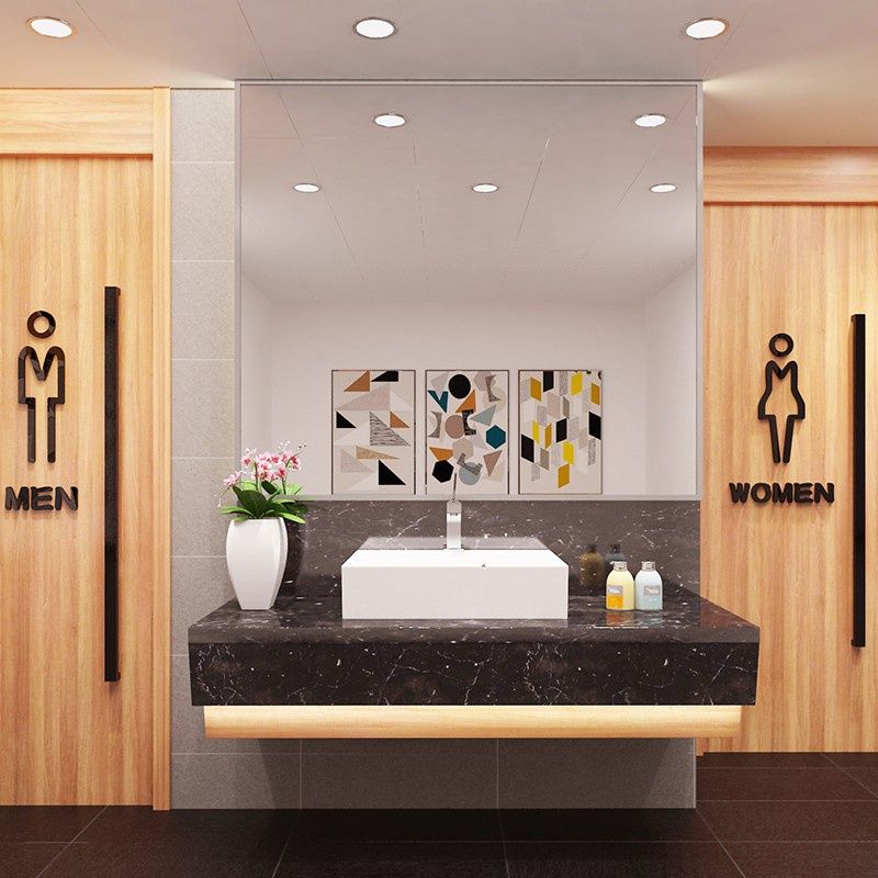 Tranh mica EPeBen dán tường nổi 3d hình dán cửa nhà vệ sinh wc toilet decor trang trí cửa hàng, shop thời trang