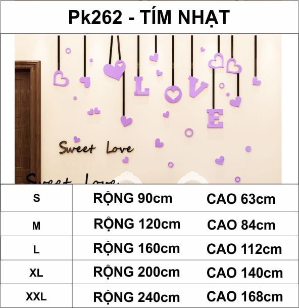 Tranh mica EPeBen dán tường nổi 3d hình Sweet Love decor trang trí tường nhà, phòng khách, phòng ngủ