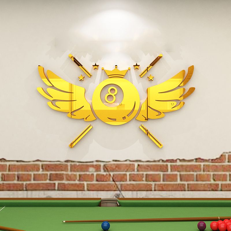 Tranh mica EPeBen dán tường nổi 3d hình Đôi Cánh decor trang trí Quán Bida, CLB Bida, billiard