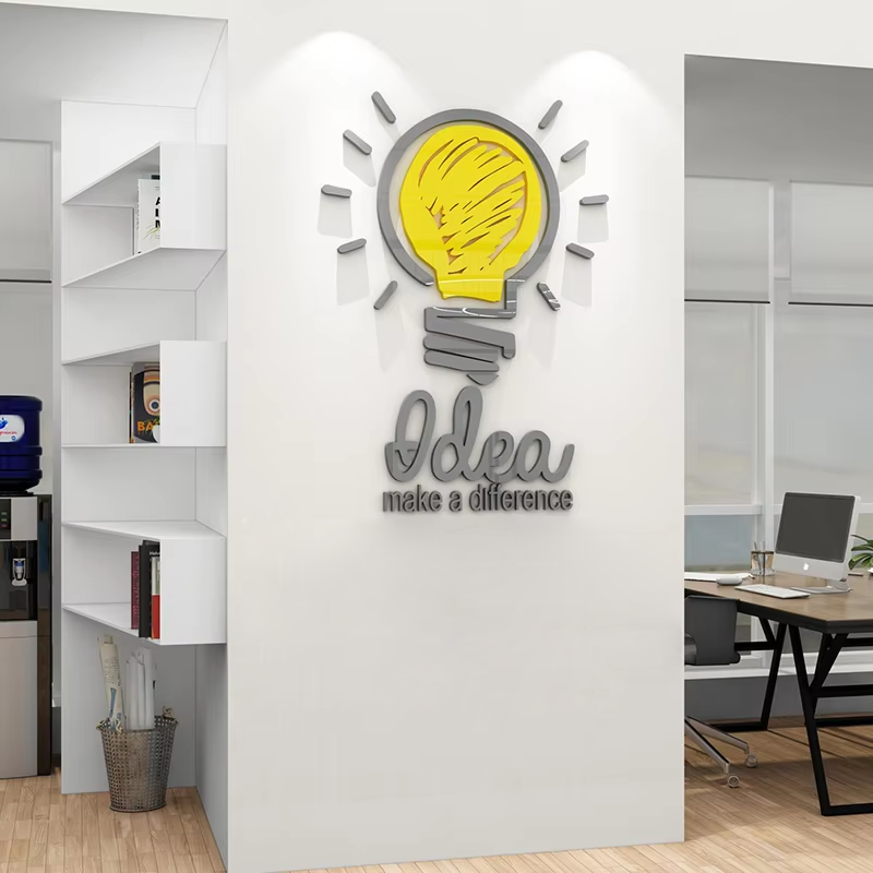 Tranh mica EPeBen dán tường nổi 3d hình IDEA decor Trang Trí Văn Phòng,Phòng Làm Việc,Phòng Họp