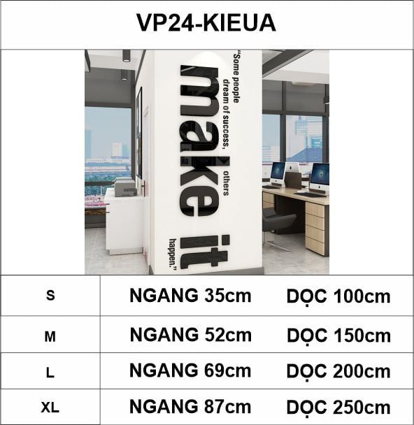 Tranh mica EPeBen dán tường nổi 3d hình Make It decor trang trí Phòng làm việc, Phòng ngủ, Phòng khách