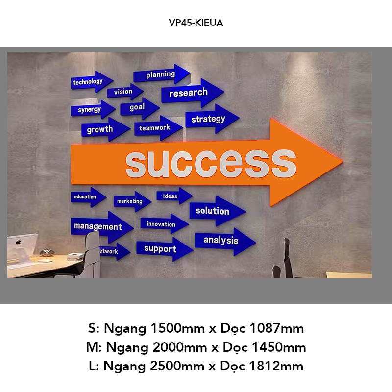 Tranh mica EPeBen dán tường nổi 3d hình Bước tiến thành công decor trang trí Phòng khách, Phòng làm việc, Văn phòng