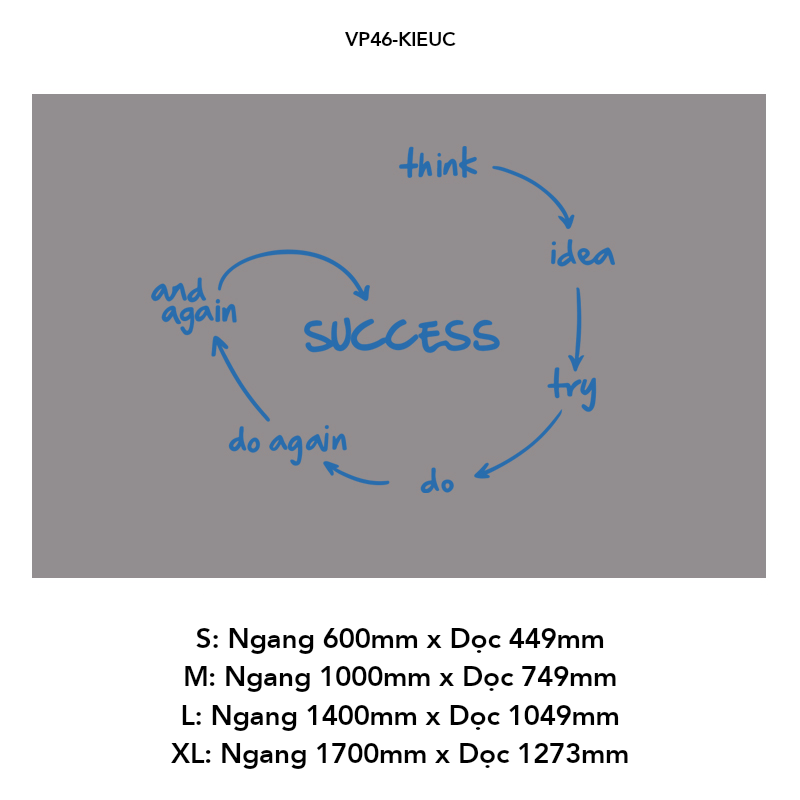 Tranh mica EPeBen dán tường nổi 3d Bước tiến thành công trang trí Phòng làm việc, Phòng khách