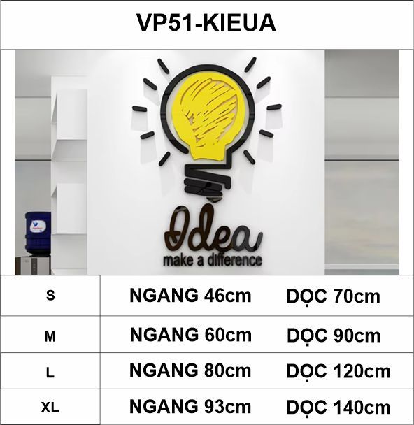 Tranh mica EPeBen dán tường nổi 3d hình IDEA decor Trang Trí Văn Phòng,Phòng Làm Việc,Phòng Họp