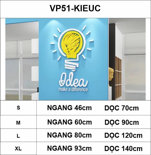 Tranh mica EPeBen dán tường nổi 3d hình IDEA decor Trang Trí Văn Phòng,Phòng Làm Việc,Phòng Họp