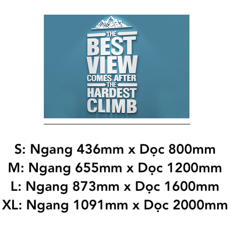 Tranh mica EPeBen dán tường nổi 3d hình best view Tạo Động Lực decor trang trí Văn Phòng, Phòng Làm Việc