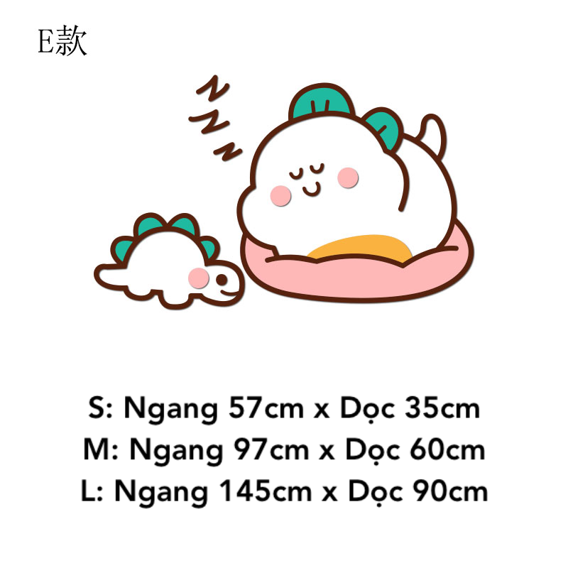Tranh mica EPeBen dán tường nổi 3d hình Khủng Long Mập Ú decor trang trí Cửa Hàng, Quán Trà Sữa