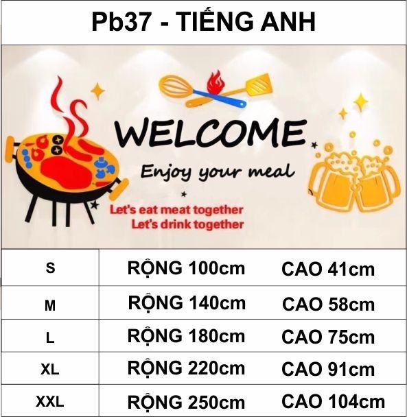 Tranh mica EPeBen dán tường nổi 3d hình bếp BBQ, cốc bia trang trí cửa hàng thịt nướng, lẩu nướng, nhà hàng, quán nhậu