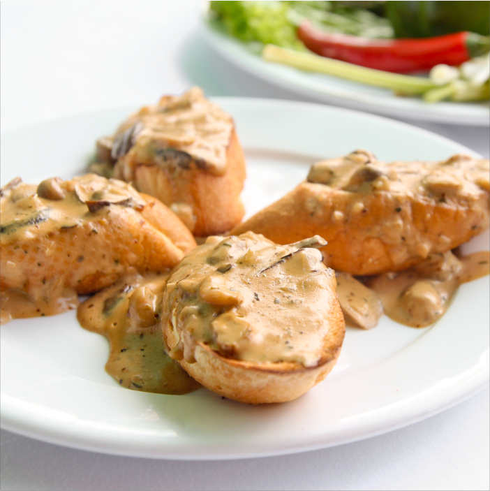 Croque Funghi - Bánh Mì Tỏi Sốt Nấm