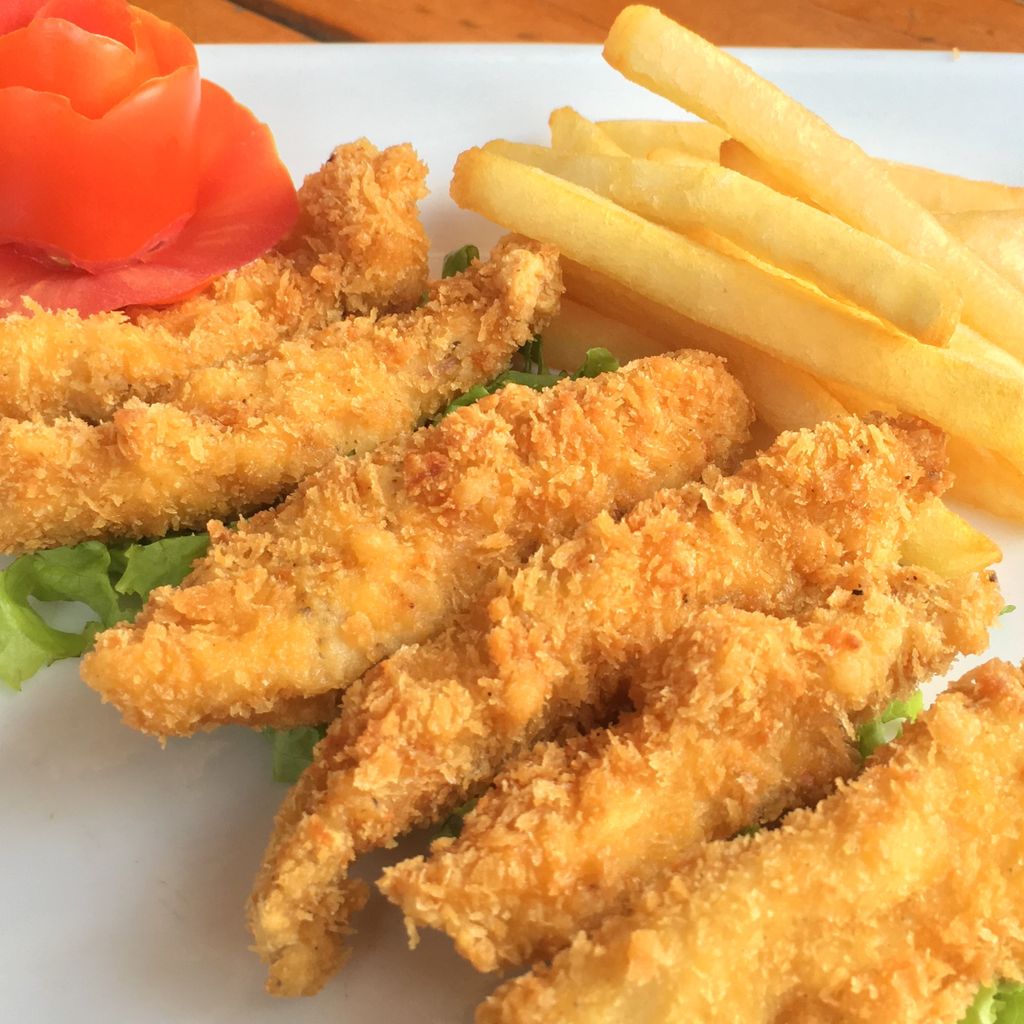  Chicken Fingers & chip - Gà Rán + Khoai Tây Chiên 