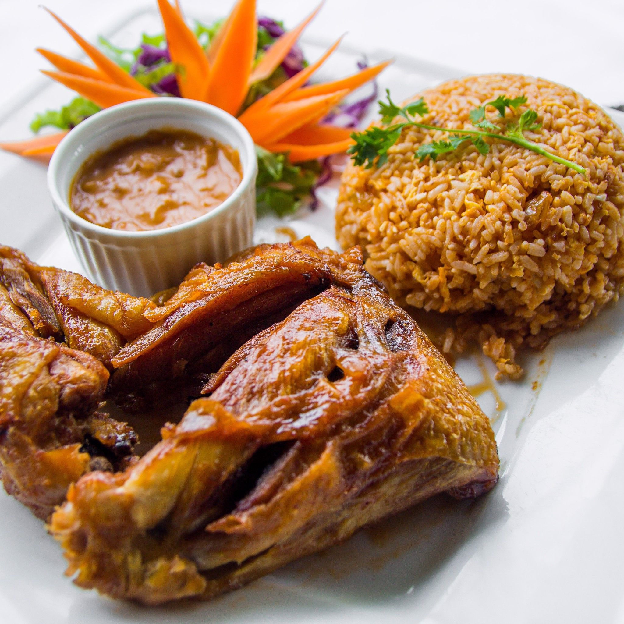 Fried Rice with roast chicken - Cơm Chiên Gà Rôti