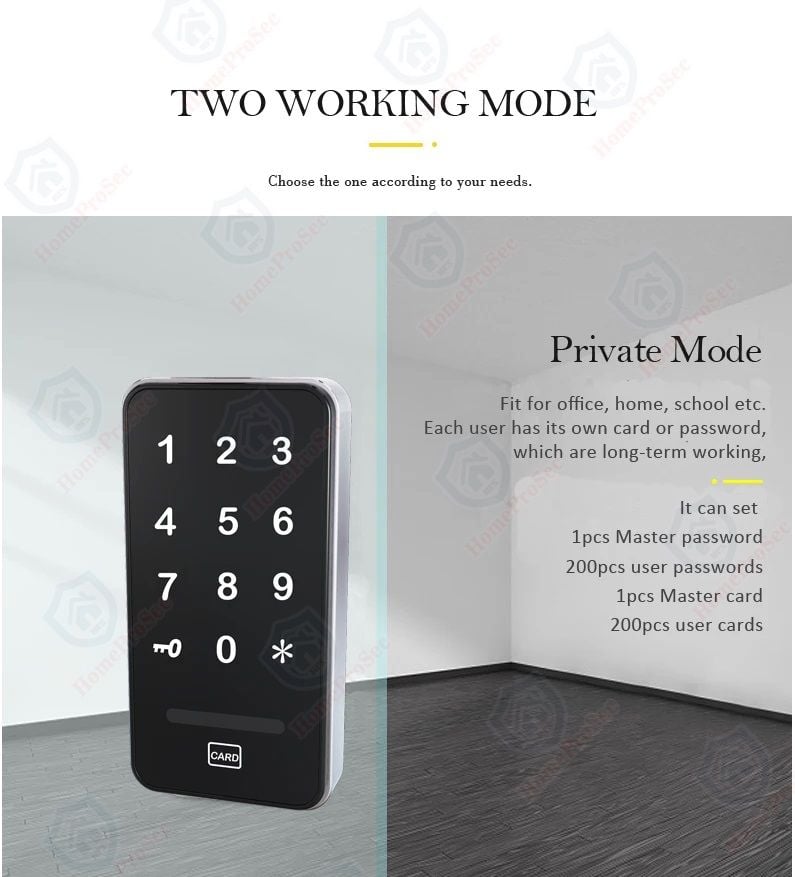 Khóa tủ Locker mật mã/ thẻ từ HomeProSec HPS- 1101P