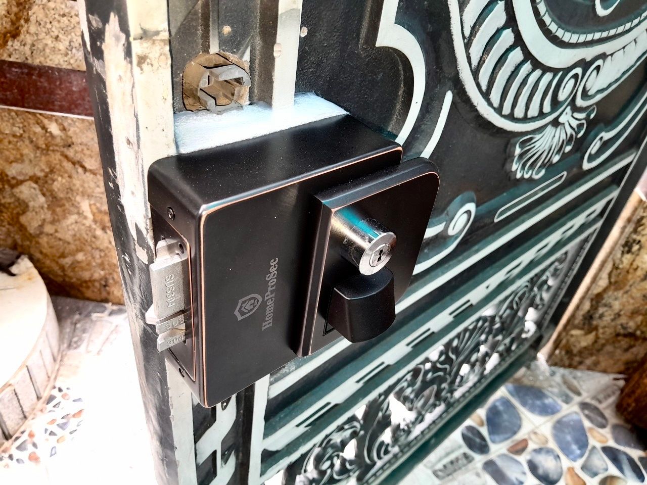 Khoá cổng Pin 02 vân tay HPS- P22 DF