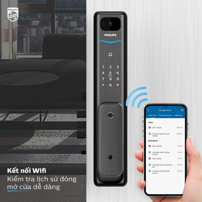 Khóa cửa vân tay Philips Alpha- VP- 5HWS