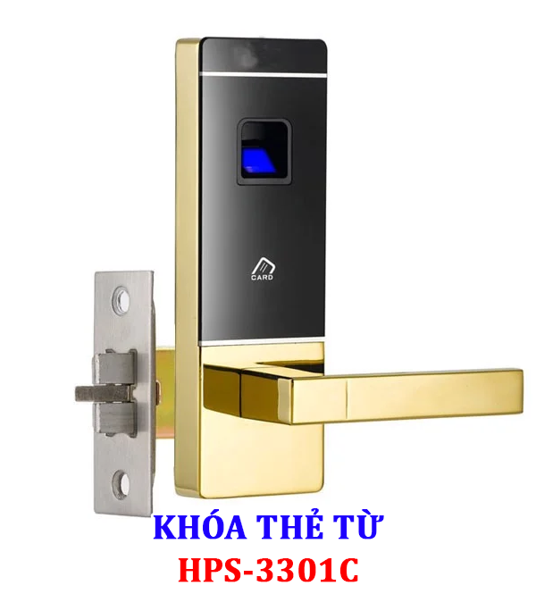  Khóa cửa gỗ Thẻ từ HPS- 3301 ( Thẻ từ/ chìa cơ) 