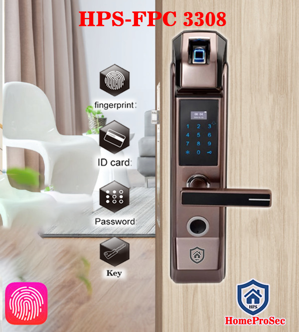Khóa Cửa Gỗ Vân Tay HPS- 3308