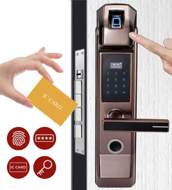 Khóa Cửa Gỗ Vân Tay HPS- 3308