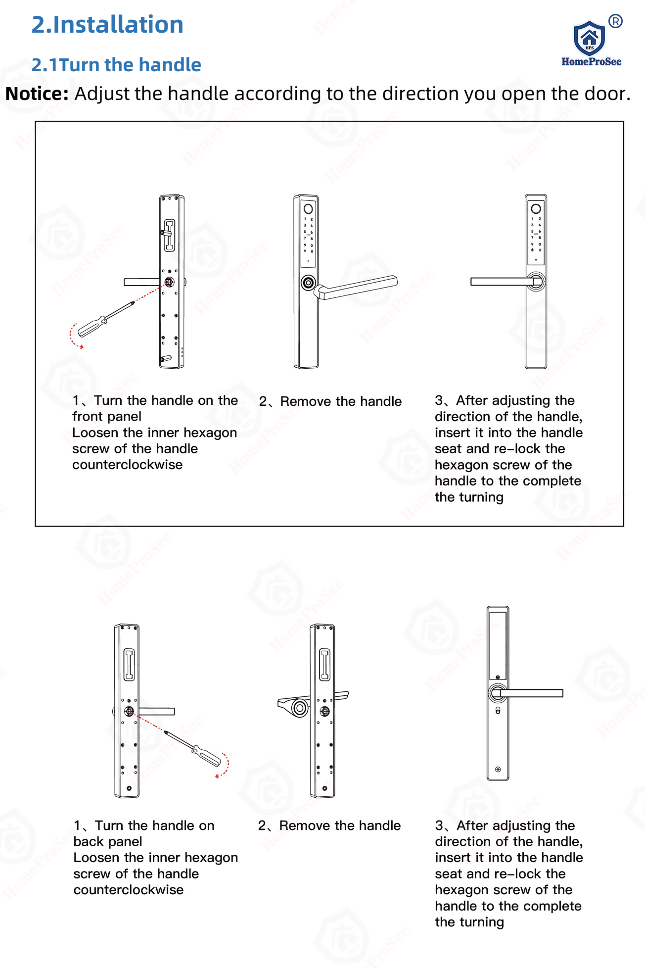  Khóa vân tay cửa nhôm HPS- 3322 (ttlock) 