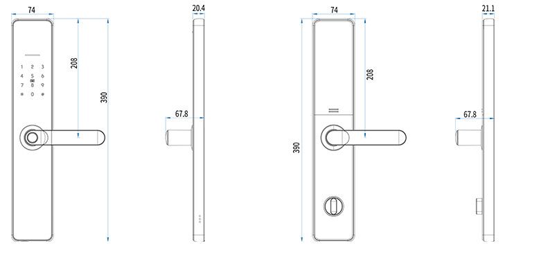  Khóa vân tay cửa gỗ HPS- 3325W (TTlock- Wifi) 