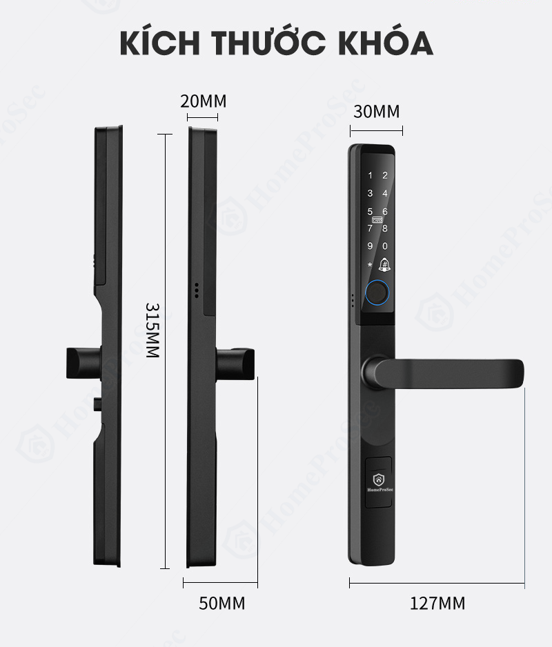 Khóa vân tay cửa nhôm HPS- 3371 ( TTLOCK)