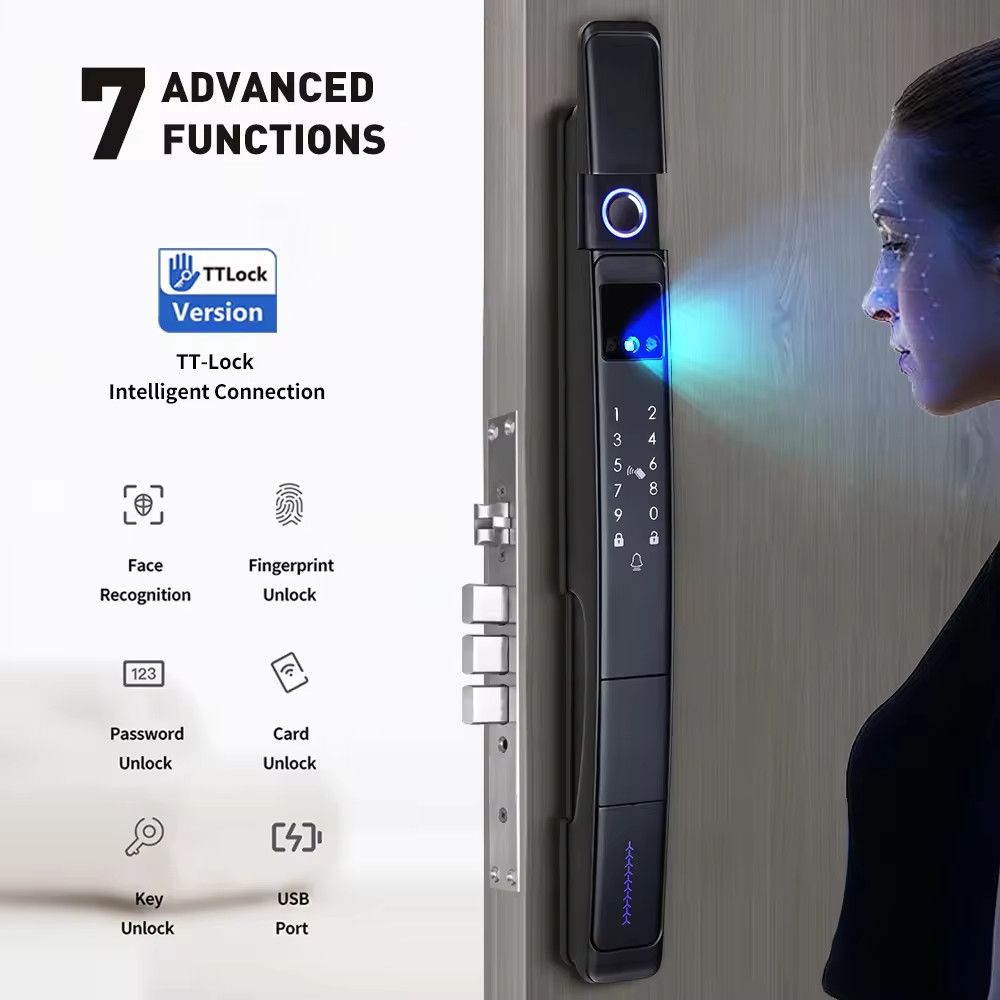 Khóa Face ID - vân tay cửa nhôm tự động HPS- 3388 / 3387