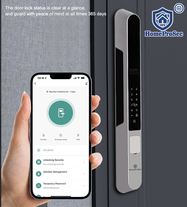 Khóa Face ID - vân tay cửa nhôm tự động HPS- 3388 / 3387