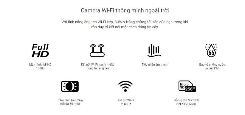  Camera wifi ngoài trời có khả năng kết nối không dây mạnh mẽ 