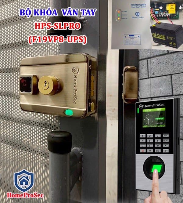 HPS- SLFULL ( F19VFULL) - Bộ khóa cổng vân tay thông minh HomeProSec HPS- SLFULL ( F19VFULL)