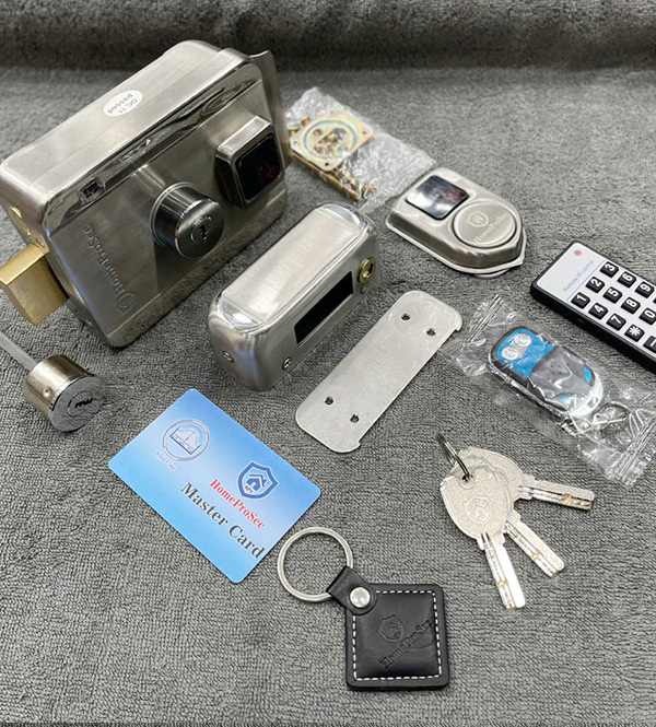 Khóa CổngThẻ Từ Ngoài trời INOX HPS - SLIH -Exit (Có tay cầm, Có Nút Nhấn Exit)