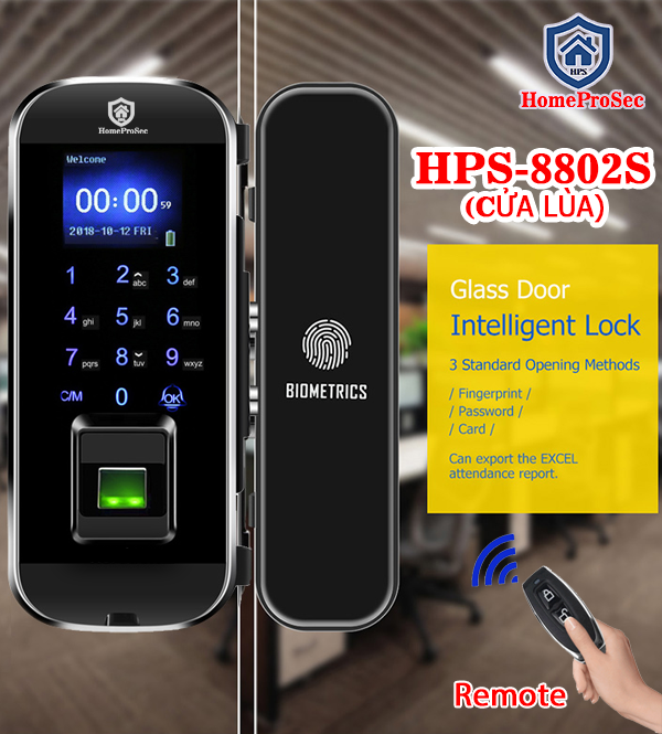 Khóa vân tay cửa lùa HPS- FPC 8802SR