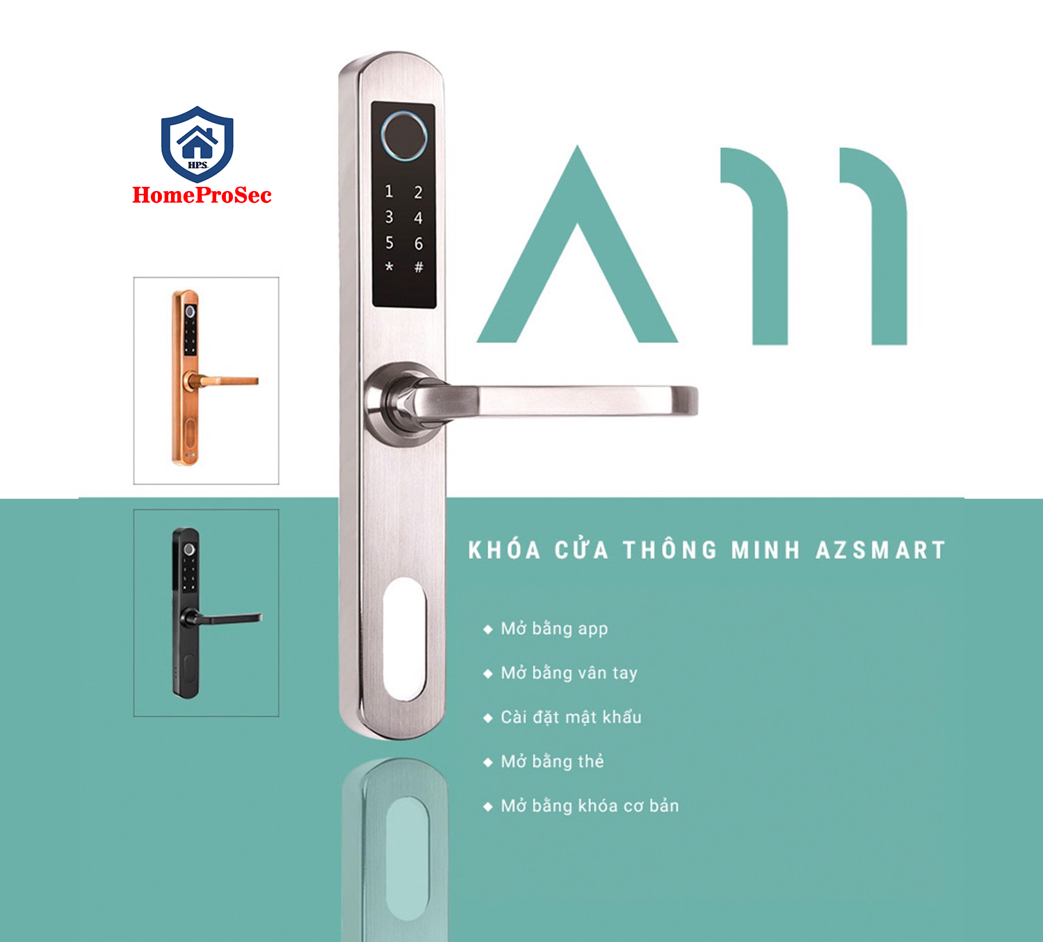 Khóa vân tay cửa nhôm HPS- A11 (AZ)