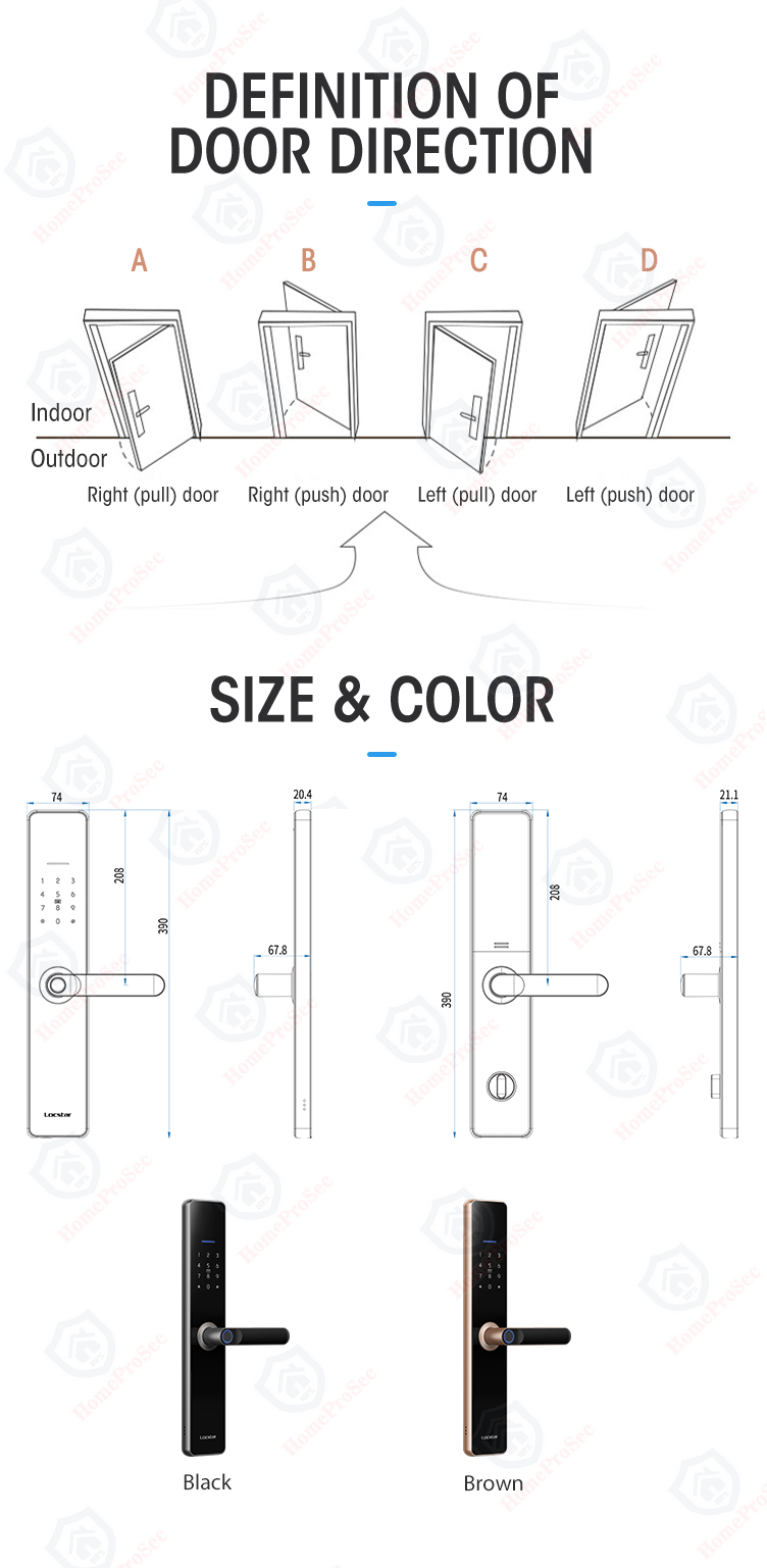 Khóa vân tay cửa gỗ HPS- A61 (TTlock- Wifi)