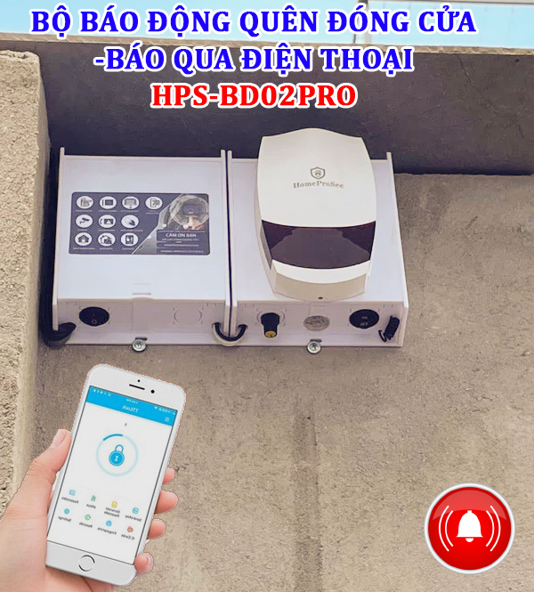 BỘ BÁO ĐỘNG QUÊN ĐÓNG CỬA HPS- BD02 PRO ( Báo Động Quên Đóng Cửa tại chỗ và qua điện thoại)