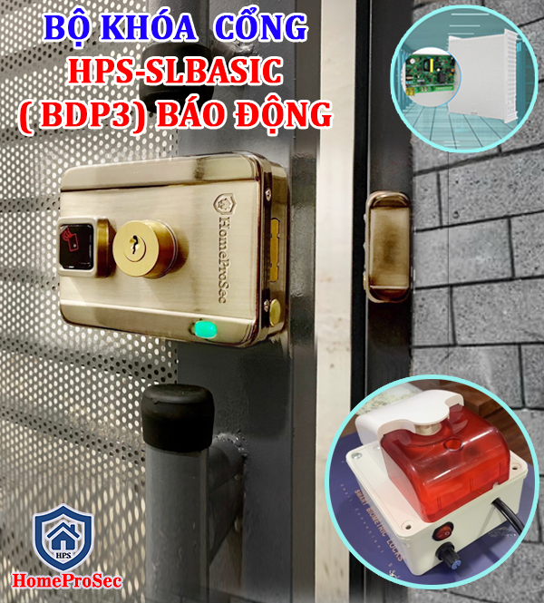  Bộ khóa cổng Thẻ từ / Điện Thoại HPS- SLBASIC ( BDP3) BÁO ĐỘNG QUÊN ĐÓNG CỬA 