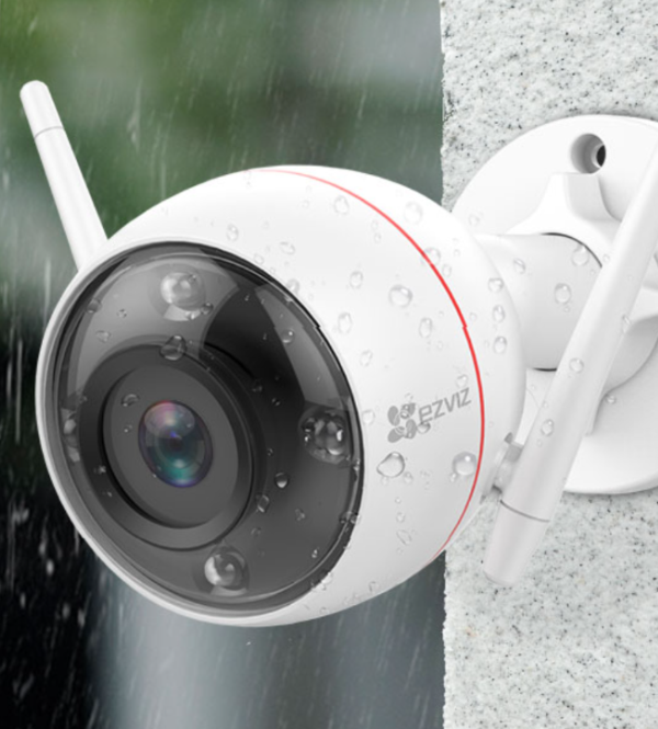 Camera ngoài trời tích hợp còi - đèn chớp báo động 2MP