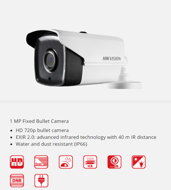 Camera HD-TVI 1MP DS-2CE16C0T-IT3