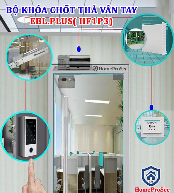 Bộ Khóa chốt thả Vân Tay HPS- EBLPLUS ( HF1P3)