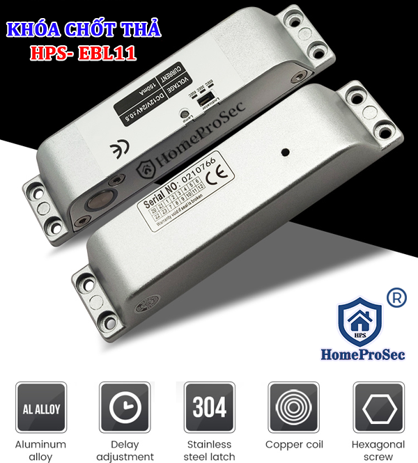  Khóa chốt thả Lắp nổi HPS - EBL11 