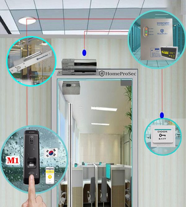 Bộ khóa chốt rơi Vân Tay Hàn Quốc - Made in Korea EBLPRO (T1M1P8-UPS)