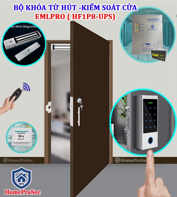 Bộ Khóa Từ Hút Vân Tay HPS- EMLPRO ( HF1P8 - UPS)