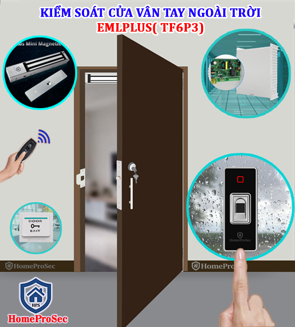 Bộ Khóa Từ Hút Vân Tay HPS- EMLPLUS ( TF6P3)